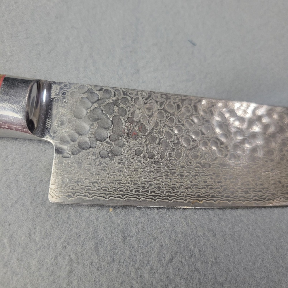 Discontinued Shun SG0706 Santoku Damascus Hammered Japanese Chef Knife Japan - Picture 9 of 14